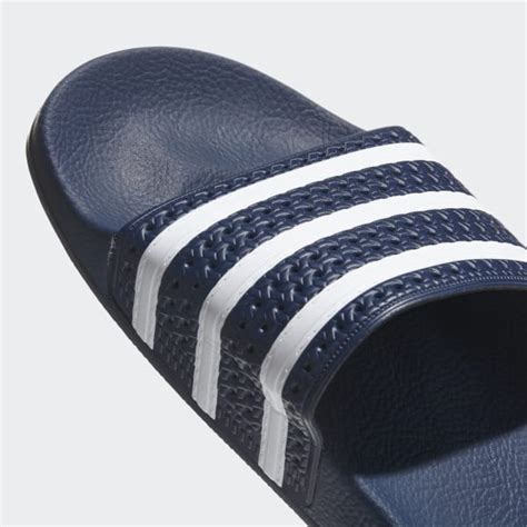 adidas Originals Men's Adilette Slide Sandals, Blue/White/Blue, 15